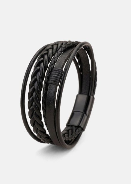 Bracelet en cuir Ebon Serpent
