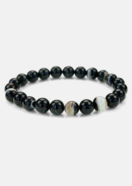 Bracelet perlé Obsidian Stride