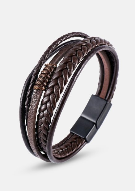Bracelet en cuir Cavalier Weave