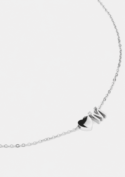 Collier Heart Letter A-N - Plaquée argent