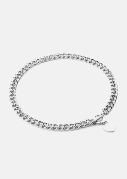 Luxe Circle Charm Necklace - Plaqué argent