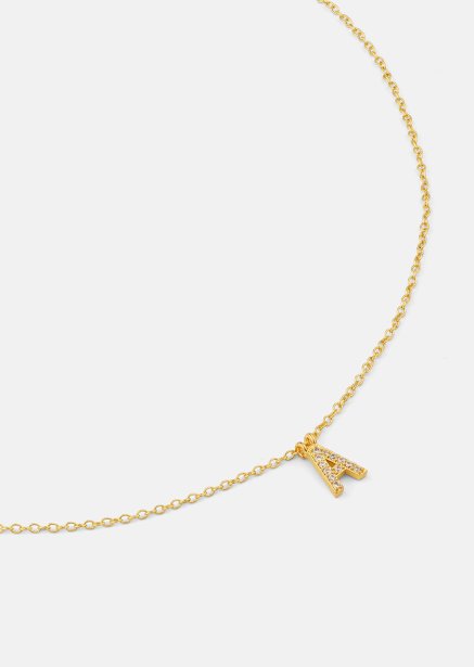 Collier Initial Letters A-N – 18k Plaqué or