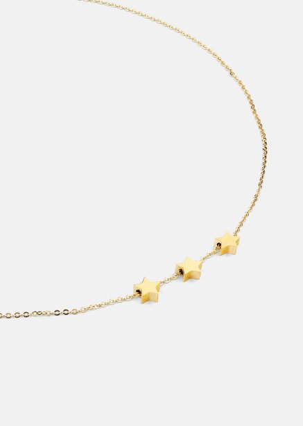 Collier Stjärntrio – 18k Plaqué or