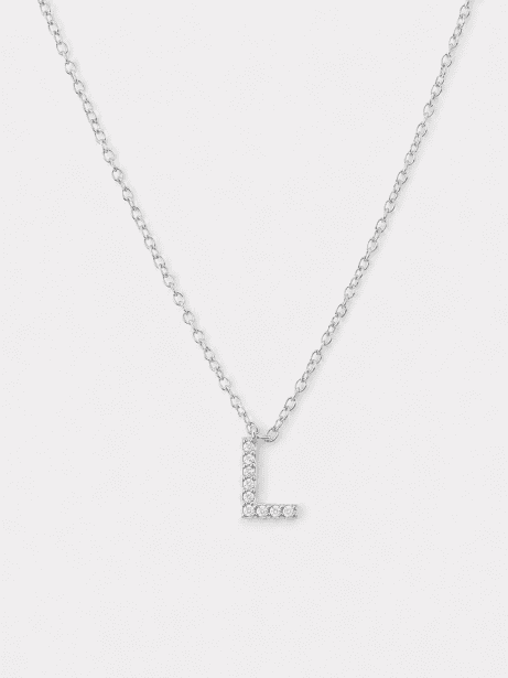 Collier Initial Letters A-N – Plaquée argent