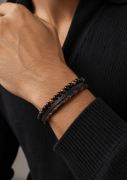 Bracelet en cuir Nightfall Bond