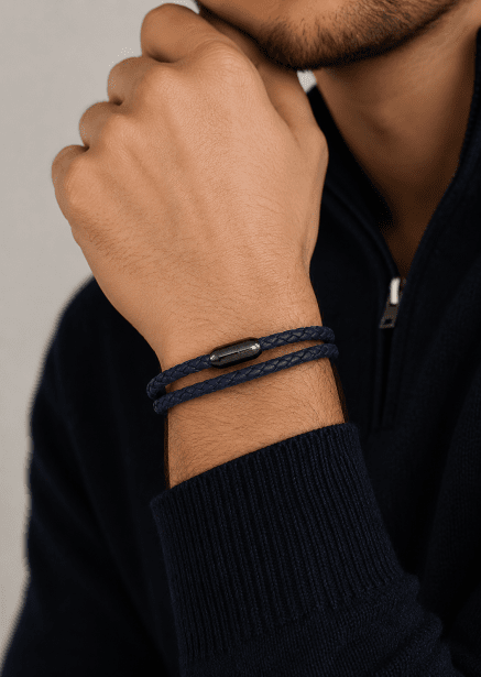 Bracelet en cuir Silent Crest