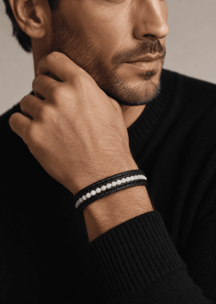 Bracelet en cuir Titan Leaf