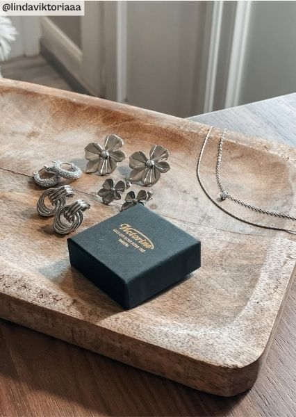 Boucle d’oreille Crystal Circle - Plaquée argent