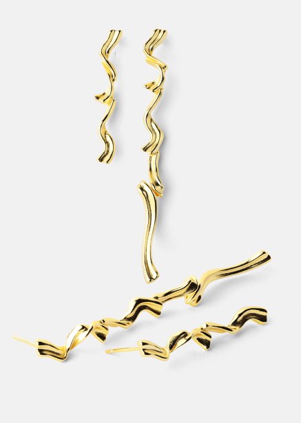 Boucle d’oreille Flow - 18k Plaquée or