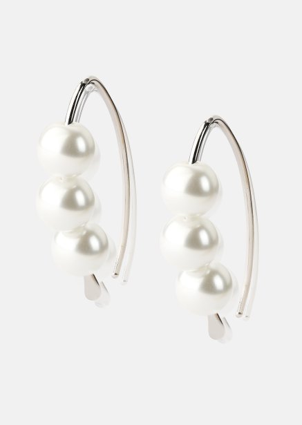 Boucle d’oreille Pearl Arc - Plaquée argent