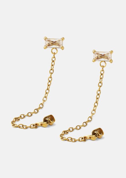 Boucle d’oreille Light Crystal Drip - 18k Plaquée or