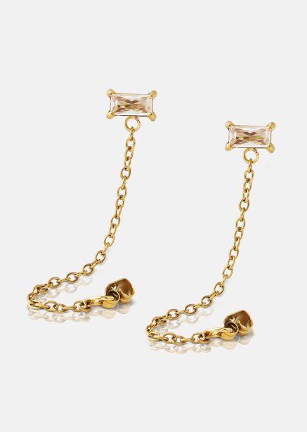 Boucle d’oreille Light Crystal Drip - 18k Plaquée or