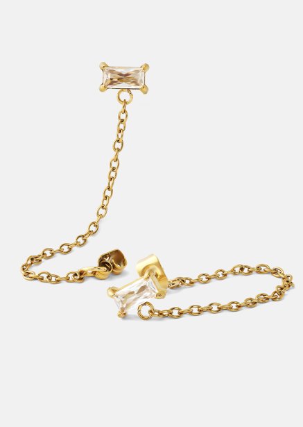 Boucle d’oreille Light Crystal Drip - 18k Plaquée or