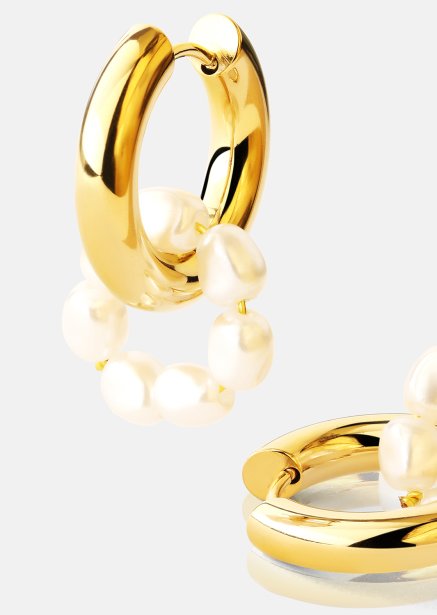 Boucle d’oreille Eterna Pearl - 18k Plaquée or