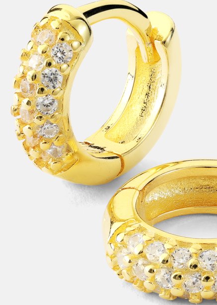 Boucle d’oreille Shimmer Hoops - 18k Plaquée or