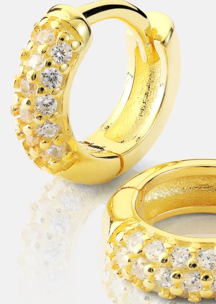 Boucle d’oreille Shimmer Hoops - 18k Plaquée or