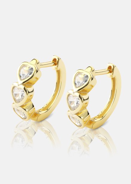 Boucle d’oreille Heart Hoops - 18k Gold Plated