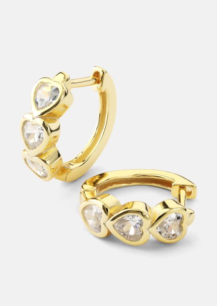 Boucle d’oreille Heart Hoops - 18k Plaquée or