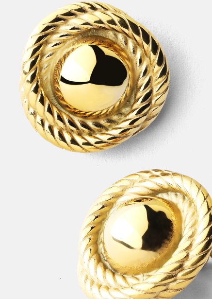 Boucle d’oreille Regal Twist - 18k Plaquée or