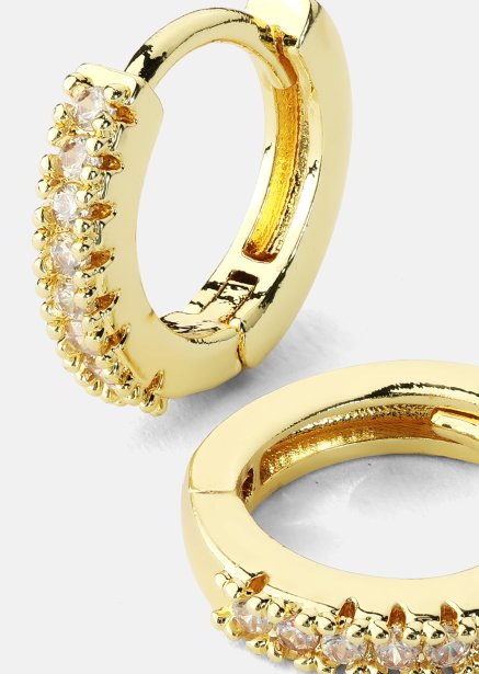 Boucle d'oreille Aitana blanc - 18k Plaquée or