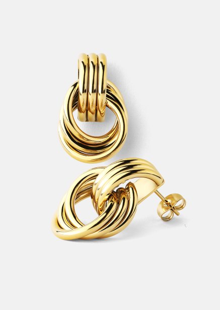 Boucle d'oreille Unity Loop - 18k Plaquée or