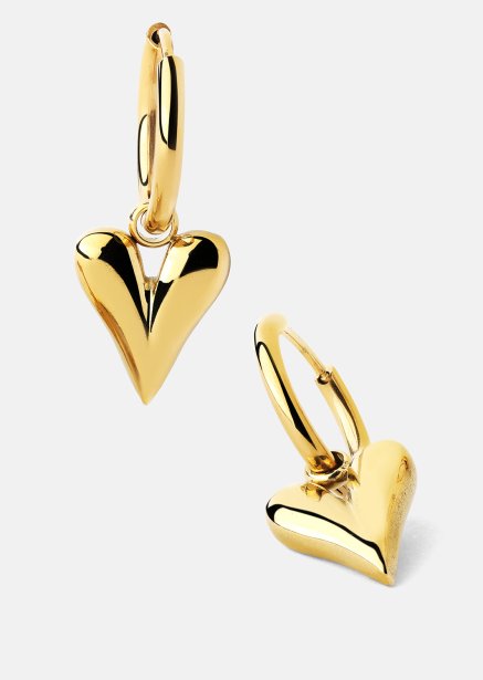 Boucles d’oreilles Heart Drop - 18k Plaquées or