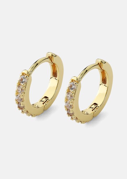 Boucles d’oreilles Crystal Hoops - 18k Plaquées or