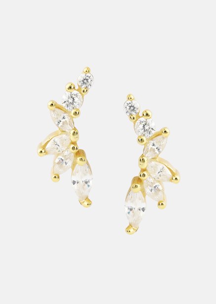 Boucles d’oreilles Leaf Studs - 18k Plaquées or