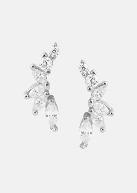 Boucles d’oreilles Leaf Studs - Plaquées argent