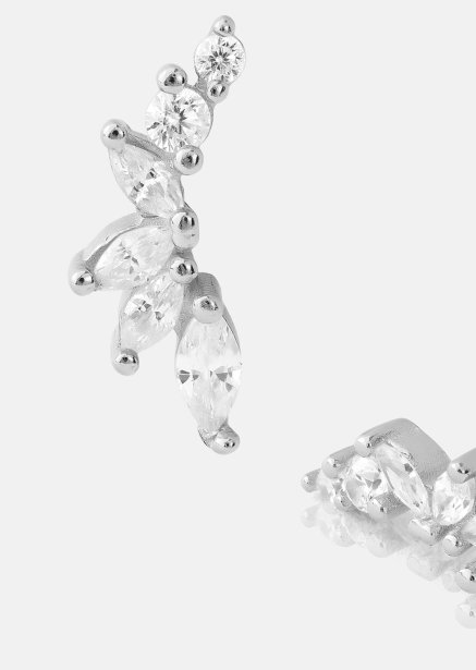 Boucles d’oreilles Leaf Studs - Plaquées argent