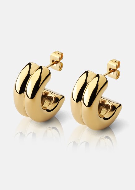 Boucle d’oreille Bold Curve - 18k Plaquée or