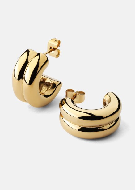 Boucle d’oreille Bold Curve - 18k Plaquée or