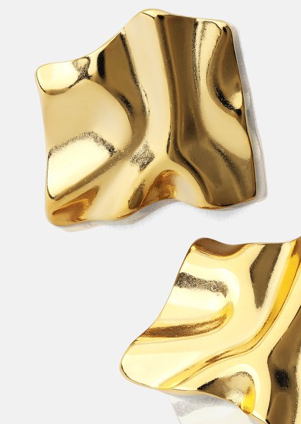 Boucle d’oreille Golden Ripple Studs - 18k Plaquée or