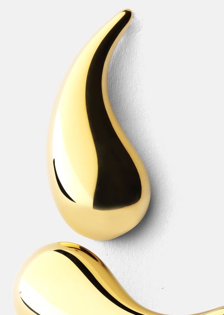 Boucles d’oreilles Skulpturala Droppar – 18k Plaquées or