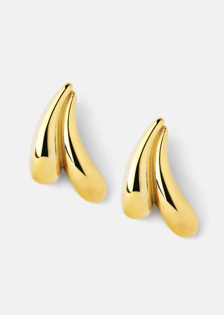 Boucles d’oreilles Flow Curve – 18k Plaquées or