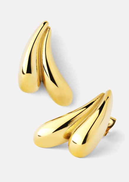 Boucles d’oreilles Flow Curve – 18k Plaquées or