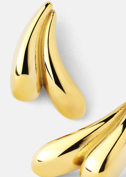 Boucles d’oreilles Flow Curve – 18k Plaquées or