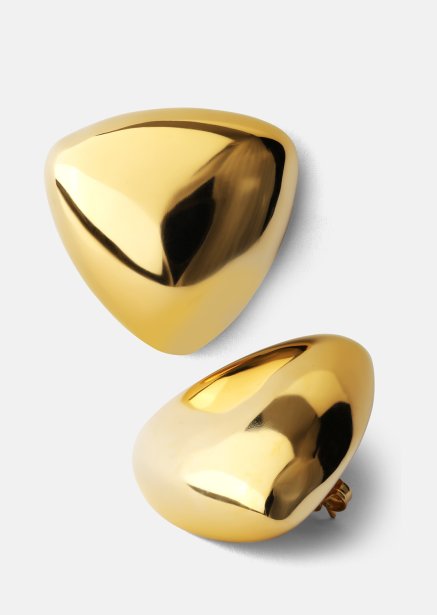 Boucles d’oreilles Bold Curve – 18k Plaquées or