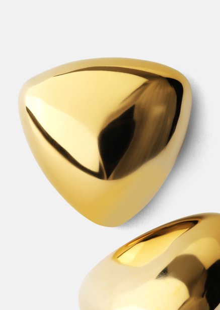 Boucles d’oreilles Bold Curve – 18k Plaquées or