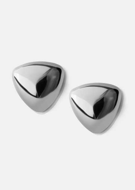 Boucles d’oreilles Bold Curve – Plaquées argent