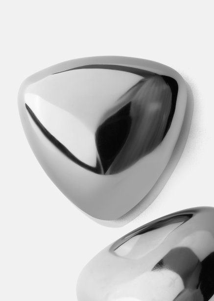 Boucles d’oreilles Bold Curve – Plaquées argent