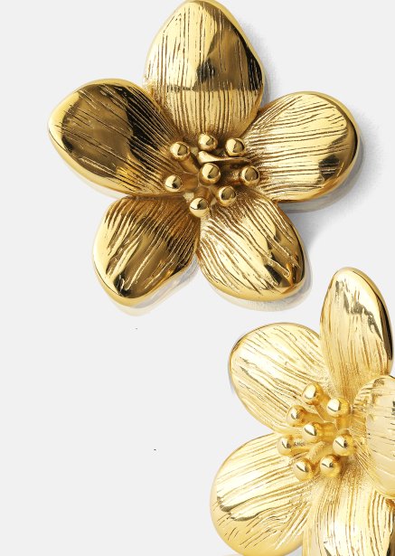Boucles d’oreilles Flora Shine – 18k Plaquées or