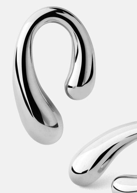 Boucles d’oreilles Sculpture – Plaquées argent