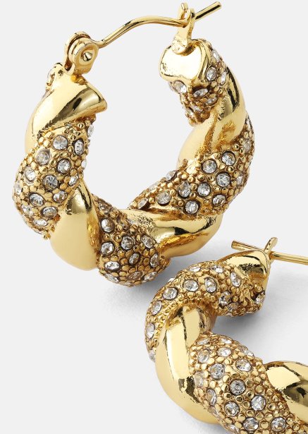 Boucle d'oreille Glam Hoops- 18k Plaquée or