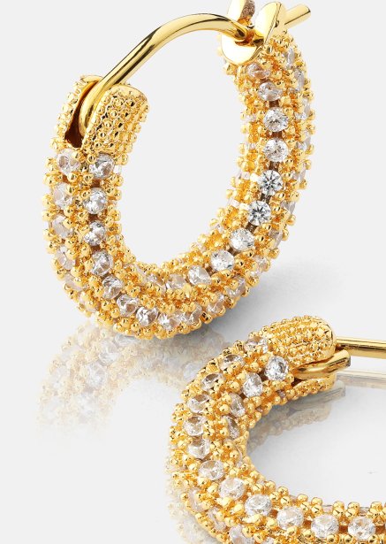 Elegans Boucle d'oreille - 18k Plaquée or