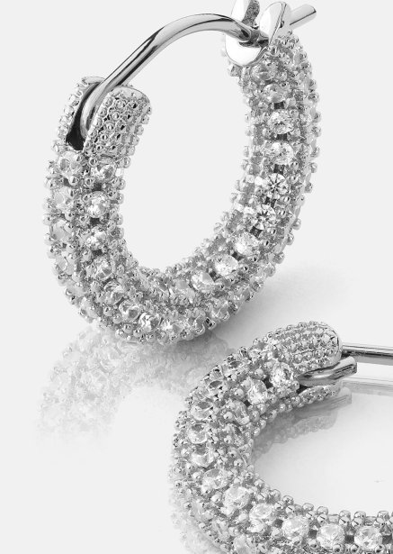 Elegans Boucle d'oreille - Plaquée argent