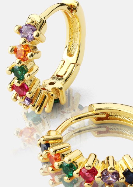 Boucle d’oreille Multicolor Shine - 18k Plaquée or