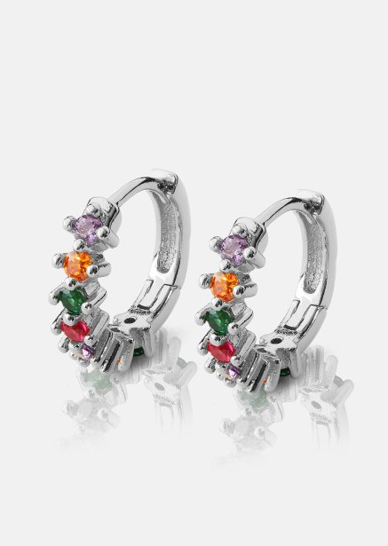 Boucle d’oreille Multicolor Shine - Plaquée argent