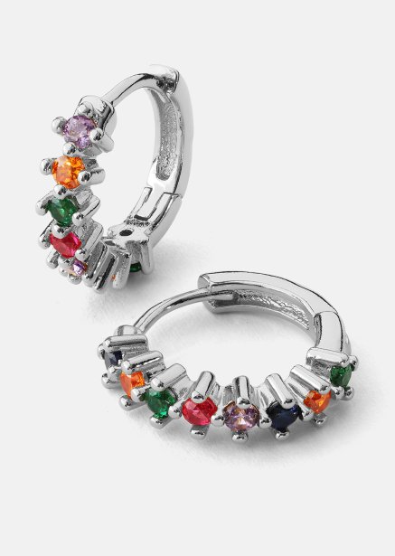 Boucle d’oreille Multicolor Shine - Plaquée argent