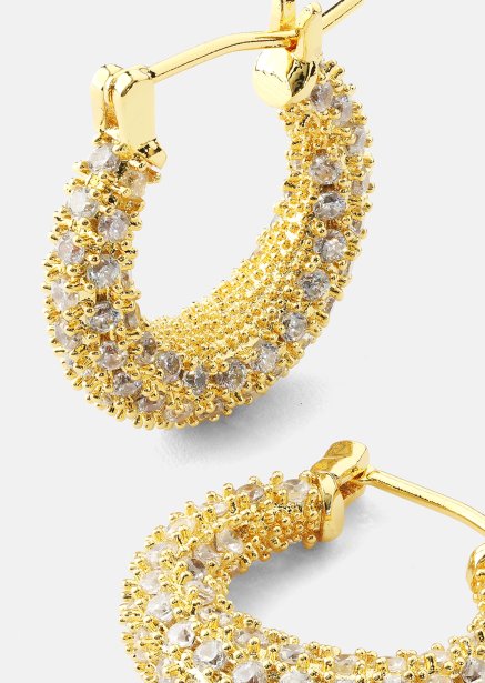 Boucle d’oreille Crystal Circle - 18k Plaquée or